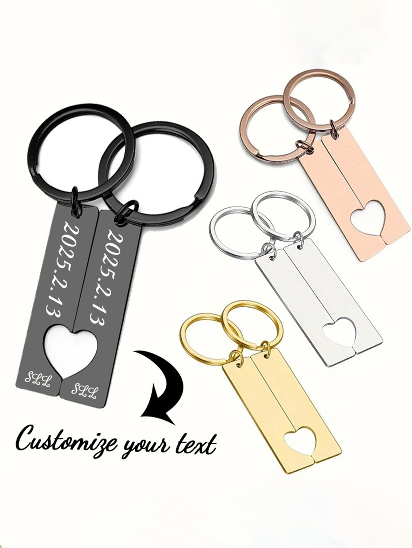 DIY Half-Heart Engraved Keychain